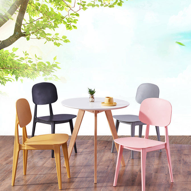 Contemporary Open Back Chair Plastic Dining Side Chair for Home Clearhalo 'Dining Chairs' 'Dining Tables & Seating' 'dining_chair' 'furn' 'furn_dining_chair' 'Furniture' 'furniture_dining_chair' 'Kitchen & Dining Furniture' 5082258