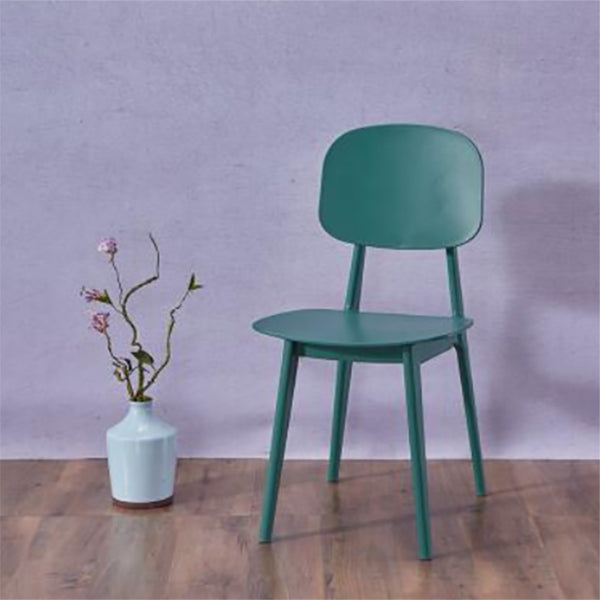 Contemporary Open Back Chair Plastic Dining Side Chair for Home Blue 1 Piece Clearhalo 'Dining Chairs' 'Dining Tables & Seating' 'dining_chair' 'furn' 'furn_dining_chair' 'Furniture' 'furniture_dining_chair' 'Kitchen & Dining Furniture' 5082275