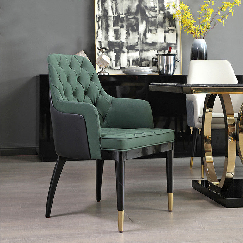 Dining Room Side Chairs Modern Solid Wood Entryway Chair for Kitchen Green 1 Piece Clearhalo 'Dining Chairs' 'Dining Tables & Seating' 'dining_chair' 'furn' 'furn_dining_chair' 'Furniture' 'furniture_dining_chair' 'Kitchen & Dining Furniture' 5082278