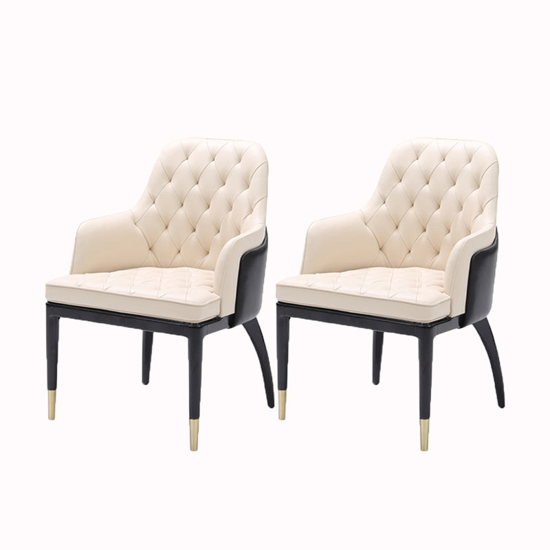 Dining Room Side Chairs Modern Solid Wood Entryway Chair for Kitchen Off-White 2 Piece Set Clearhalo 'Dining Chairs' 'Dining Tables & Seating' 'dining_chair' 'furn' 'furn_dining_chair' 'Furniture' 'furniture_dining_chair' 'Kitchen & Dining Furniture' 5082280