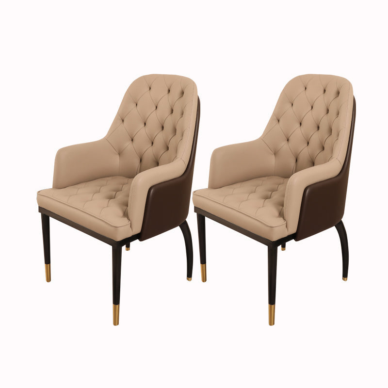 Dining Room Side Chairs Modern Solid Wood Entryway Chair for Kitchen Dark Khaki 2 Piece Set Clearhalo 'Dining Chairs' 'Dining Tables & Seating' 'dining_chair' 'furn' 'furn_dining_chair' 'Furniture' 'furniture_dining_chair' 'Kitchen & Dining Furniture' 5082283