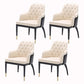 Dining Room Side Chairs Modern Solid Wood Entryway Chair for Kitchen Off-White 4 Piece Set Clearhalo 'Dining Chairs' 'Dining Tables & Seating' 'dining_chair' 'furn' 'furn_dining_chair' 'Furniture' 'furniture_dining_chair' 'Kitchen & Dining Furniture' 5082289