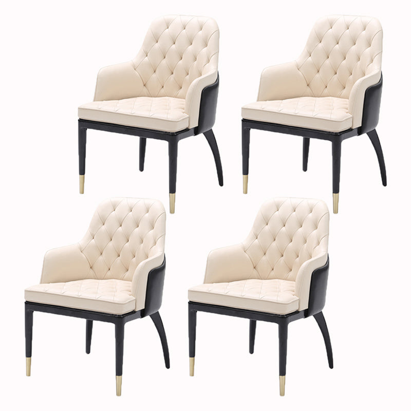 Dining Room Side Chairs Modern Solid Wood Entryway Chair for Kitchen Off-White 4 Piece Set Clearhalo 'Dining Chairs' 'Dining Tables & Seating' 'dining_chair' 'furn' 'furn_dining_chair' 'Furniture' 'furniture_dining_chair' 'Kitchen & Dining Furniture' 5082289
