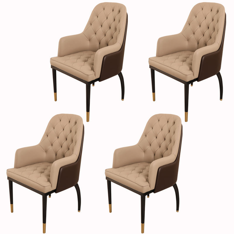 Dining Room Side Chairs Modern Solid Wood Entryway Chair for Kitchen Dark Khaki 4 Piece Set Clearhalo 'Dining Chairs' 'Dining Tables & Seating' 'dining_chair' 'furn' 'furn_dining_chair' 'Furniture' 'furniture_dining_chair' 'Kitchen & Dining Furniture' 5082291