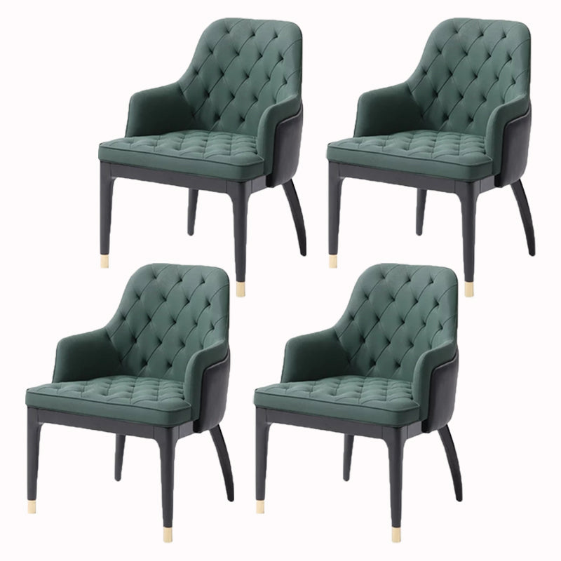 Dining Room Side Chairs Modern Solid Wood Entryway Chair for Kitchen Green 4 Piece Set Clearhalo 'Dining Chairs' 'Dining Tables & Seating' 'dining_chair' 'furn' 'furn_dining_chair' 'Furniture' 'furniture_dining_chair' 'Kitchen & Dining Furniture' 5082292