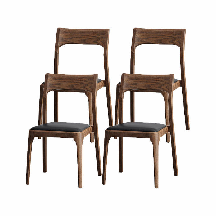 Contemporary Side Dining Chairs Solid Wood Dining Chairs for Dining Room Black 4 Piece Set Clearhalo 'Dining Chairs' 'Dining Tables & Seating' 'dining_chair' 'furn' 'furn_dining_chair' 'Furniture' 'furniture_dining_chair' 'Kitchen & Dining Furniture' 5082301