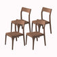 Contemporary Side Dining Chairs Solid Wood Dining Chairs for Dining Room Walnut 4 Piece Set Clearhalo 'Dining Chairs' 'Dining Tables & Seating' 'dining_chair' 'furn' 'furn_dining_chair' 'Furniture' 'furniture_dining_chair' 'Kitchen & Dining Furniture' 5082312