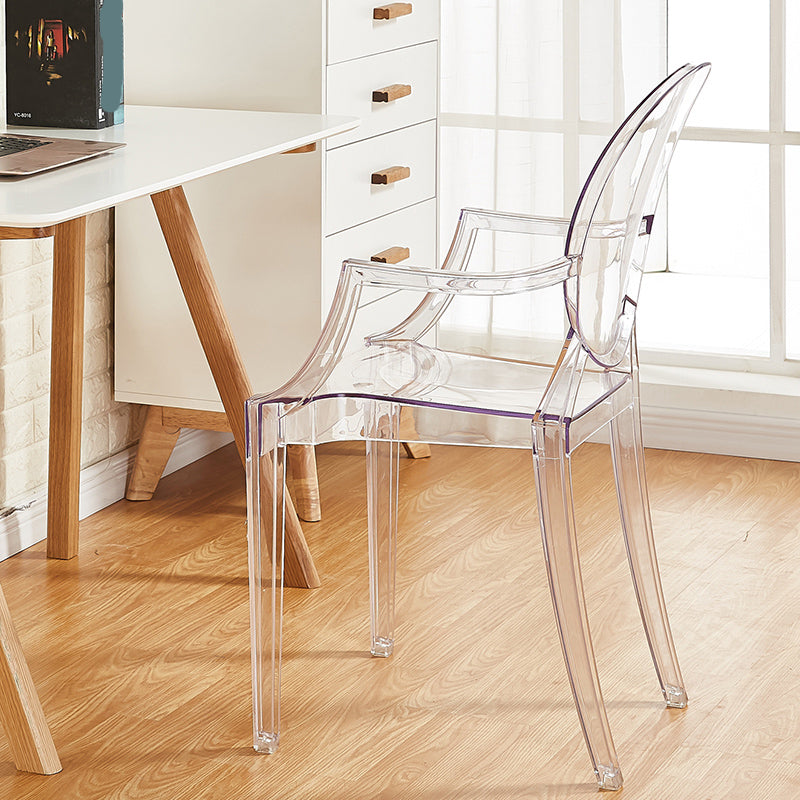 Modern Style Dining Armchair Plastic King Louis Back Arm Chair Clearhalo 'Dining Chairs' 'Dining Tables & Seating' 'dining_chair' 'furn' 'furn_dining_chair' 'Furniture' 'furniture_dining_chair' 'Kitchen & Dining Furniture' 5082330