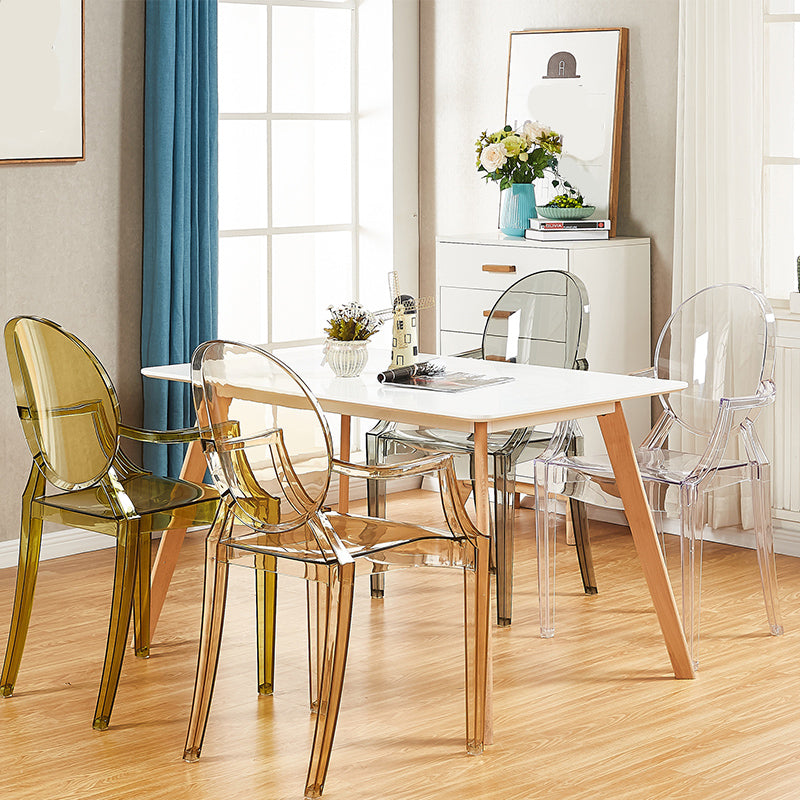 Modern Style Dining Armchair Plastic King Louis Back Arm Chair Clearhalo 'Dining Chairs' 'Dining Tables & Seating' 'dining_chair' 'furn' 'furn_dining_chair' 'Furniture' 'furniture_dining_chair' 'Kitchen & Dining Furniture' 5082332