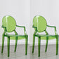 Modern Style Dining Armchair Plastic King Louis Back Arm Chair Green 2 Piece Set Clearhalo 'Dining Chairs' 'Dining Tables & Seating' 'dining_chair' 'furn' 'furn_dining_chair' 'Furniture' 'furniture_dining_chair' 'Kitchen & Dining Furniture' 5082337