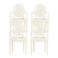 Modern Style Dining Armchair Plastic King Louis Back Arm Chair White 4 Piece Set Clearhalo 'Dining Chairs' 'Dining Tables & Seating' 'dining_chair' 'furn' 'furn_dining_chair' 'Furniture' 'furniture_dining_chair' 'Kitchen & Dining Furniture' 5082346