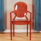 Modern Style Dining Armchair Plastic King Louis Back Arm Chair Red 1 Piece Clearhalo 'Dining Chairs' 'Dining Tables & Seating' 'dining_chair' 'furn' 'furn_dining_chair' 'Furniture' 'furniture_dining_chair' 'Kitchen & Dining Furniture' 5082352