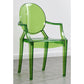 Modern Style Dining Armchair Plastic King Louis Back Arm Chair Green 1 Piece Clearhalo 'Dining Chairs' 'Dining Tables & Seating' 'dining_chair' 'furn' 'furn_dining_chair' 'Furniture' 'furniture_dining_chair' 'Kitchen & Dining Furniture' 5082354
