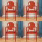 Modern Style Dining Armchair Plastic King Louis Back Arm Chair Red 4 Piece Set Clearhalo 'Dining Chairs' 'Dining Tables & Seating' 'dining_chair' 'furn' 'furn_dining_chair' 'Furniture' 'furniture_dining_chair' 'Kitchen & Dining Furniture' 5082361