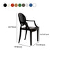 Modern Style Dining Armchair Plastic King Louis Back Arm Chair Clearhalo 'Dining Chairs' 'Dining Tables & Seating' 'dining_chair' 'furn' 'furn_dining_chair' 'Furniture' 'furniture_dining_chair' 'Kitchen & Dining Furniture' 5082362