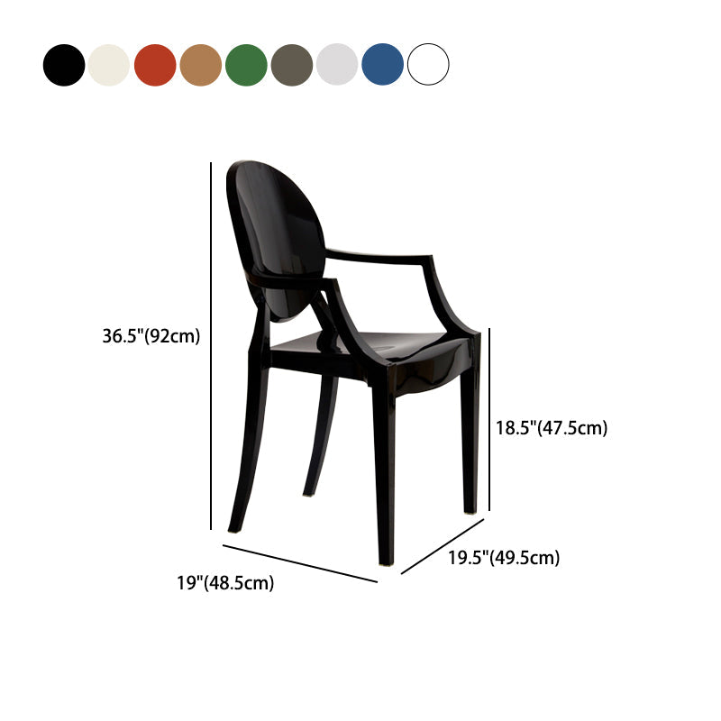 Modern Style Dining Armchair Plastic King Louis Back Arm Chair Clearhalo 'Dining Chairs' 'Dining Tables & Seating' 'dining_chair' 'furn' 'furn_dining_chair' 'Furniture' 'furniture_dining_chair' 'Kitchen & Dining Furniture' 5082362