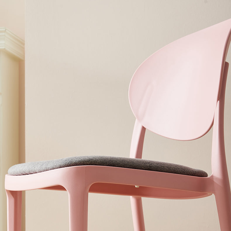 Contemporary Plastic Side Chair Open Back Kitchen Dining Room Chair Clearhalo 'Dining Chairs' 'Dining Tables & Seating' 'dining_chair' 'furn' 'furn_dining_chair' 'Furniture' 'furniture_dining_chair' 'Kitchen & Dining Furniture' 5082373