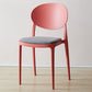 Contemporary Plastic Side Chair Open Back Kitchen Dining Room Chair Red Fabric 1 Piece Clearhalo 'Dining Chairs' 'Dining Tables & Seating' 'dining_chair' 'furn' 'furn_dining_chair' 'Furniture' 'furniture_dining_chair' 'Kitchen & Dining Furniture' 5082384