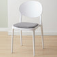 Contemporary Plastic Side Chair Open Back Kitchen Dining Room Chair White Fabric 1 Piece Clearhalo 'Dining Chairs' 'Dining Tables & Seating' 'dining_chair' 'furn' 'furn_dining_chair' 'Furniture' 'furniture_dining_chair' 'Kitchen & Dining Furniture' 5082387