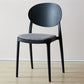 Contemporary Plastic Side Chair Open Back Kitchen Dining Room Chair Black Fabric 1 Piece Clearhalo 'Dining Chairs' 'Dining Tables & Seating' 'dining_chair' 'furn' 'furn_dining_chair' 'Furniture' 'furniture_dining_chair' 'Kitchen & Dining Furniture' 5082390