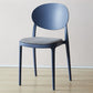 Contemporary Plastic Side Chair Open Back Kitchen Dining Room Chair Gray-Blue Fabric 1 Piece Clearhalo 'Dining Chairs' 'Dining Tables & Seating' 'dining_chair' 'furn' 'furn_dining_chair' 'Furniture' 'furniture_dining_chair' 'Kitchen & Dining Furniture' 5082391