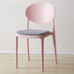 Contemporary Plastic Side Chair Open Back Kitchen Dining Room Chair Pink Fabric 1 Piece Clearhalo 'Dining Chairs' 'Dining Tables & Seating' 'dining_chair' 'furn' 'furn_dining_chair' 'Furniture' 'furniture_dining_chair' 'Kitchen & Dining Furniture' 5082393