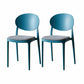Contemporary Plastic Side Chair Open Back Kitchen Dining Room Chair Peacock Blue Fabric 2 Piece Set Clearhalo 'Dining Chairs' 'Dining Tables & Seating' 'dining_chair' 'furn' 'furn_dining_chair' 'Furniture' 'furniture_dining_chair' 'Kitchen & Dining Furniture' 5082394