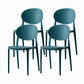 Contemporary Plastic Side Chair Open Back Kitchen Dining Room Chair Peacock Blue Plastic & Acrylic 4 Piece Set Clearhalo 'Dining Chairs' 'Dining Tables & Seating' 'dining_chair' 'furn' 'furn_dining_chair' 'Furniture' 'furniture_dining_chair' 'Kitchen & Dining Furniture' 5082399