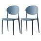 Contemporary Plastic Side Chair Open Back Kitchen Dining Room Chair Blue Plastic & Acrylic 2 Piece Set Clearhalo 'Dining Chairs' 'Dining Tables & Seating' 'dining_chair' 'furn' 'furn_dining_chair' 'Furniture' 'furniture_dining_chair' 'Kitchen & Dining Furniture' 5082404