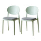 Contemporary Plastic Side Chair Open Back Kitchen Dining Room Chair Green Fabric 2 Piece Set Clearhalo 'Dining Chairs' 'Dining Tables & Seating' 'dining_chair' 'furn' 'furn_dining_chair' 'Furniture' 'furniture_dining_chair' 'Kitchen & Dining Furniture' 5082410