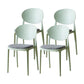 Contemporary Plastic Side Chair Open Back Kitchen Dining Room Chair Green Fabric 4 Piece Set Clearhalo 'Dining Chairs' 'Dining Tables & Seating' 'dining_chair' 'furn' 'furn_dining_chair' 'Furniture' 'furniture_dining_chair' 'Kitchen & Dining Furniture' 5082411