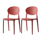 Contemporary Plastic Side Chair Open Back Kitchen Dining Room Chair Red Plastic & Acrylic 2 Piece Set Clearhalo 'Dining Chairs' 'Dining Tables & Seating' 'dining_chair' 'furn' 'furn_dining_chair' 'Furniture' 'furniture_dining_chair' 'Kitchen & Dining Furniture' 5082412