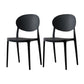 Contemporary Plastic Side Chair Open Back Kitchen Dining Room Chair Black Plastic & Acrylic 2 Piece Set Clearhalo 'Dining Chairs' 'Dining Tables & Seating' 'dining_chair' 'furn' 'furn_dining_chair' 'Furniture' 'furniture_dining_chair' 'Kitchen & Dining Furniture' 5082422