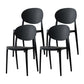 Contemporary Plastic Side Chair Open Back Kitchen Dining Room Chair Black Plastic & Acrylic 4 Piece Set Clearhalo 'Dining Chairs' 'Dining Tables & Seating' 'dining_chair' 'furn' 'furn_dining_chair' 'Furniture' 'furniture_dining_chair' 'Kitchen & Dining Furniture' 5082423