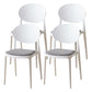 Contemporary Plastic Side Chair Open Back Kitchen Dining Room Chair White Fabric 4 Piece Set Clearhalo 'Dining Chairs' 'Dining Tables & Seating' 'dining_chair' 'furn' 'furn_dining_chair' 'Furniture' 'furniture_dining_chair' 'Kitchen & Dining Furniture' 5082425