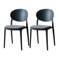 Contemporary Plastic Side Chair Open Back Kitchen Dining Room Chair Black Fabric 2 Piece Set Clearhalo 'Dining Chairs' 'Dining Tables & Seating' 'dining_chair' 'furn' 'furn_dining_chair' 'Furniture' 'furniture_dining_chair' 'Kitchen & Dining Furniture' 5082430