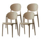 Contemporary Plastic Side Chair Open Back Kitchen Dining Room Chair Camel Plastic & Acrylic 4 Piece Set Clearhalo 'Dining Chairs' 'Dining Tables & Seating' 'dining_chair' 'furn' 'furn_dining_chair' 'Furniture' 'furniture_dining_chair' 'Kitchen & Dining Furniture' 5082435