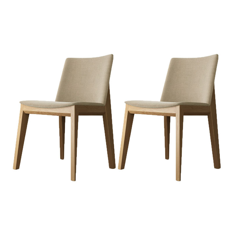 Armless Kitchen Side Chairs Modern Ash Wood Dining Chairs for Dining Room Beige 2 Piece Set Natural Wood Clearhalo 'Dining Chairs' 'Dining Tables & Seating' 'dining_chair' 'furn' 'furn_dining_chair' 'Furniture' 'furniture_dining_chair' 'Kitchen & Dining Furniture' 5082449