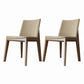 Armless Kitchen Side Chairs Modern Ash Wood Dining Chairs for Dining Room Beige 2 Piece Set Walnut Clearhalo 'Dining Chairs' 'Dining Tables & Seating' 'dining_chair' 'furn' 'furn_dining_chair' 'Furniture' 'furniture_dining_chair' 'Kitchen & Dining Furniture' 5082460