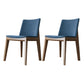 Armless Kitchen Side Chairs Modern Ash Wood Dining Chairs for Dining Room Blue 2 Piece Set Walnut Clearhalo 'Dining Chairs' 'Dining Tables & Seating' 'dining_chair' 'furn' 'furn_dining_chair' 'Furniture' 'furniture_dining_chair' 'Kitchen & Dining Furniture' 5082464