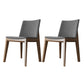 Armless Kitchen Side Chairs Modern Ash Wood Dining Chairs for Dining Room Gray 2 Piece Set Walnut Clearhalo 'Dining Chairs' 'Dining Tables & Seating' 'dining_chair' 'furn' 'furn_dining_chair' 'Furniture' 'furniture_dining_chair' 'Kitchen & Dining Furniture' 5082476