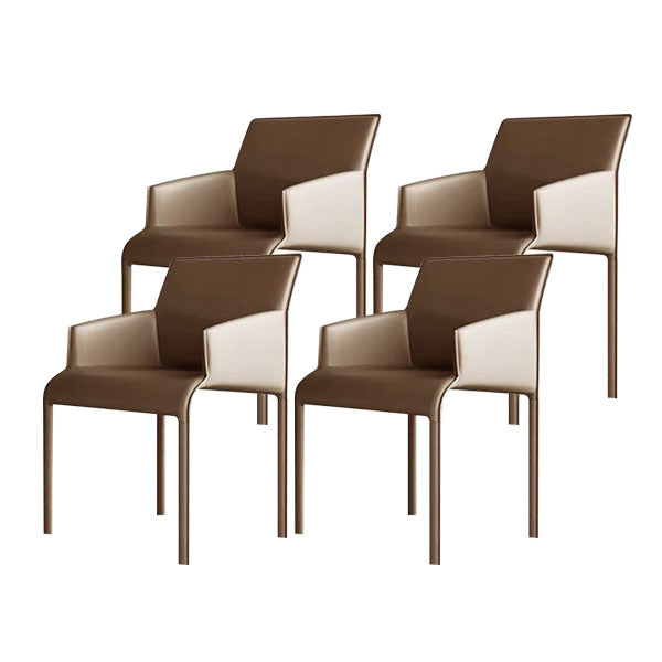 Dining Chairs Faux Leather Modern Side Chairs for Dining Room Coffee 4 Piece Set Clearhalo 'Dining Chairs' 'Dining Tables & Seating' 'dining_chair' 'furn' 'furn_dining_chair' 'Furniture' 'furniture_dining_chair' 'Kitchen & Dining Furniture' 5082487