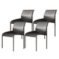 Dining Chairs Faux Leather Modern Side Chairs for Dining Room Light Gray 4 Piece Set Clearhalo 'Dining Chairs' 'Dining Tables & Seating' 'dining_chair' 'furn' 'furn_dining_chair' 'Furniture' 'furniture_dining_chair' 'Kitchen & Dining Furniture' 5082501