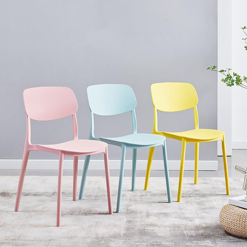 Contemporary Plastic Armless Chair Open Back Kitchen Dining Room Chair Clearhalo 'Dining Chairs' 'Dining Tables & Seating' 'dining_chair' 'furn' 'furn_dining_chair' 'Furniture' 'furniture_dining_chair' 'Kitchen & Dining Furniture' 5082506
