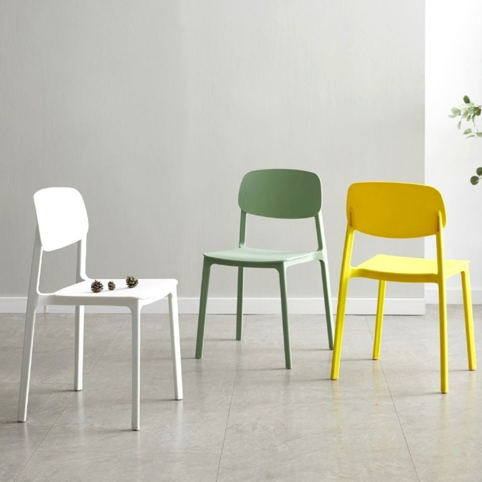 Contemporary Plastic Armless Chair Open Back Kitchen Dining Room Chair Clearhalo 'Dining Chairs' 'Dining Tables & Seating' 'dining_chair' 'furn' 'furn_dining_chair' 'Furniture' 'furniture_dining_chair' 'Kitchen & Dining Furniture' 5082509
