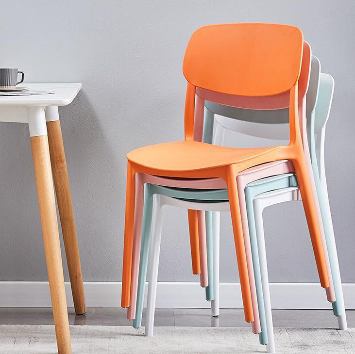 Contemporary Plastic Armless Chair Open Back Kitchen Dining Room Chair Clearhalo 'Dining Chairs' 'Dining Tables & Seating' 'dining_chair' 'furn' 'furn_dining_chair' 'Furniture' 'furniture_dining_chair' 'Kitchen & Dining Furniture' 5082512