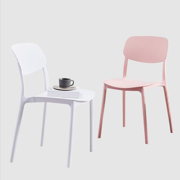 Contemporary Plastic Armless Chair Open Back Kitchen Dining Room Chair Clearhalo 'Dining Chairs' 'Dining Tables & Seating' 'dining_chair' 'furn' 'furn_dining_chair' 'Furniture' 'furniture_dining_chair' 'Kitchen & Dining Furniture' 5082517