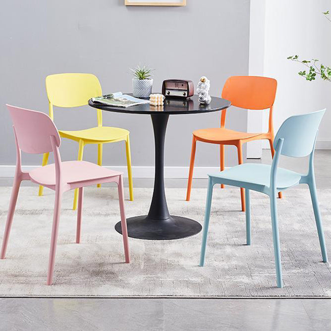 Contemporary Plastic Armless Chair Open Back Kitchen Dining Room Chair Clearhalo 'Dining Chairs' 'Dining Tables & Seating' 'dining_chair' 'furn' 'furn_dining_chair' 'Furniture' 'furniture_dining_chair' 'Kitchen & Dining Furniture' 5082520