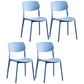Contemporary Plastic Armless Chair Open Back Kitchen Dining Room Chair Light Blue 4 Piece Set Clearhalo 'Dining Chairs' 'Dining Tables & Seating' 'dining_chair' 'furn' 'furn_dining_chair' 'Furniture' 'furniture_dining_chair' 'Kitchen & Dining Furniture' 5082527