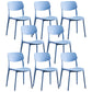 Contemporary Plastic Armless Chair Open Back Kitchen Dining Room Chair Light Blue 8 Piece Set Clearhalo 'Dining Chairs' 'Dining Tables & Seating' 'dining_chair' 'furn' 'furn_dining_chair' 'Furniture' 'furniture_dining_chair' 'Kitchen & Dining Furniture' 5082528